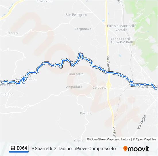 E064 Bus Line Map