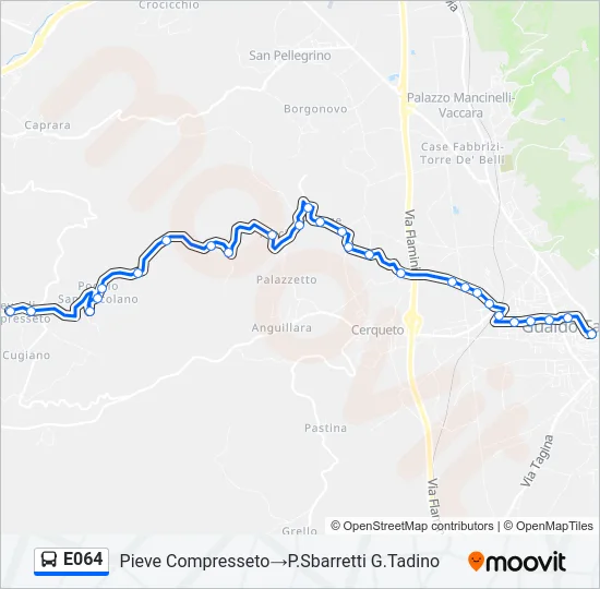 E064 Bus Line Map