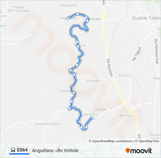 E064 Bus Line Map