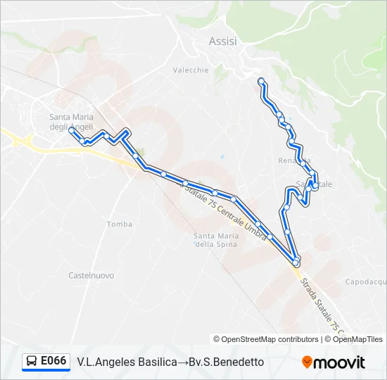E066 Bus Line Map