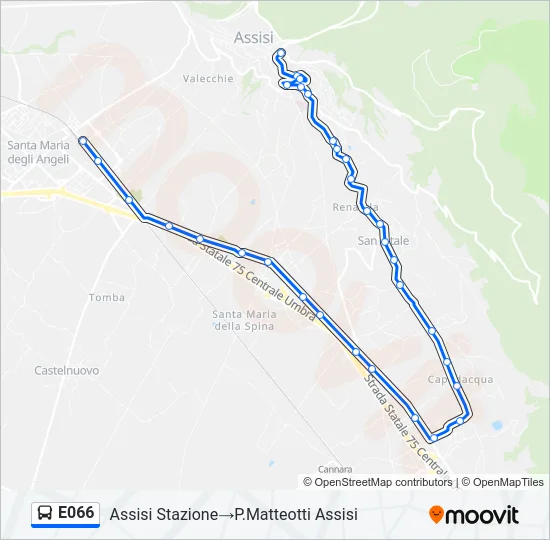 E066 Bus Line Map