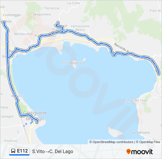 E112 Bus Line Map
