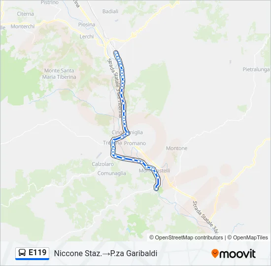 E119 Bus Line Map