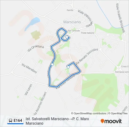 E164 Bus Line Map