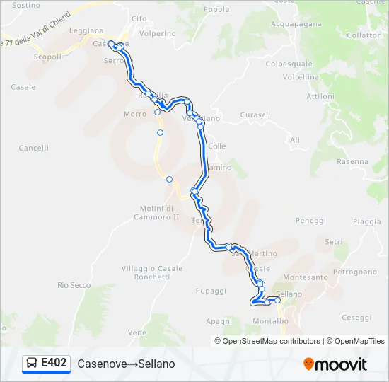 E402 Bus Line Map