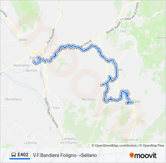 E402 Bus Line Map