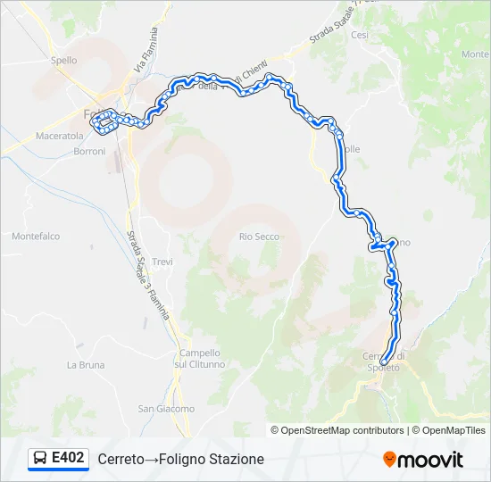 E402 Bus Line Map