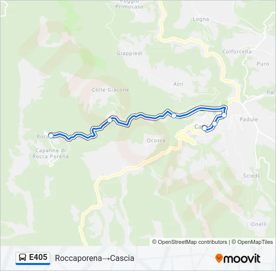 E405 Bus Line Map