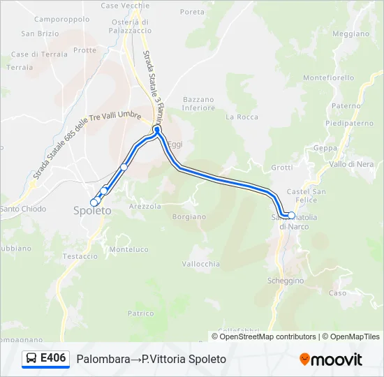 E406 Bus Line Map