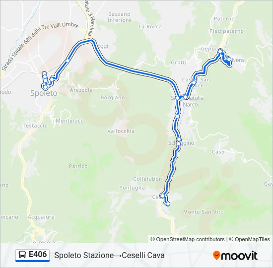 E406 Bus Line Map
