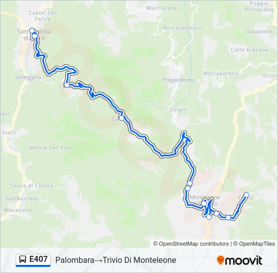 E407 Bus Line Map