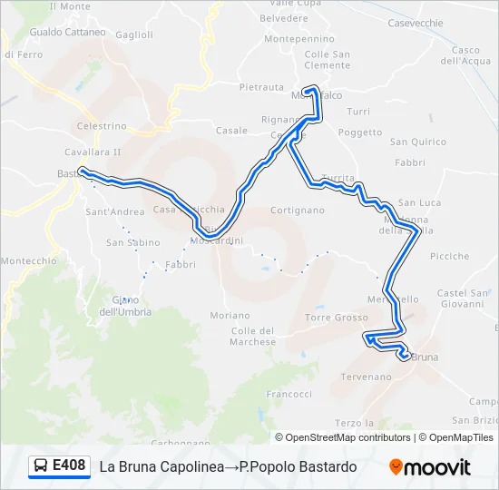 E408 Bus Line Map