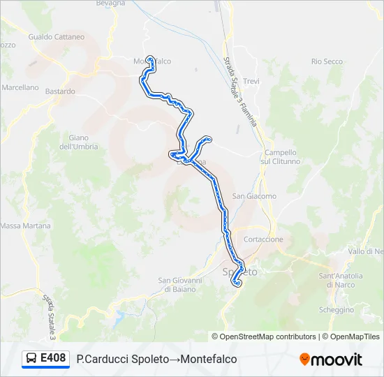E408 Bus Line Map