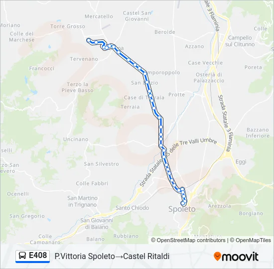 E408 Bus Line Map