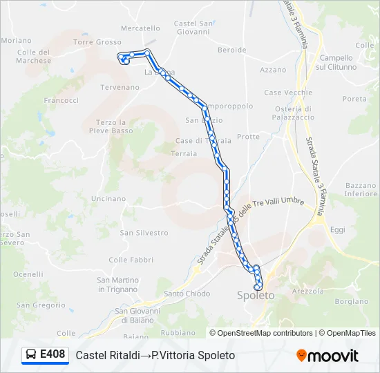 E408 Bus Line Map