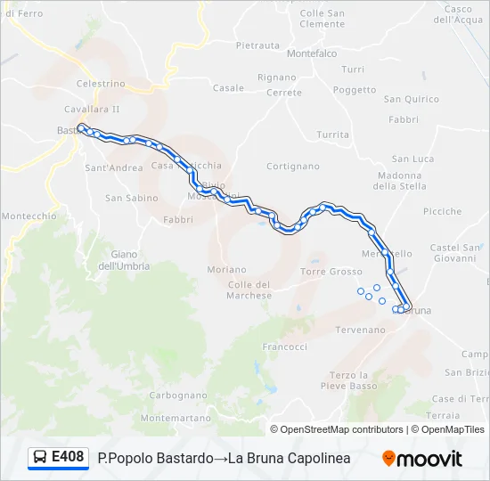 E408 Bus Line Map