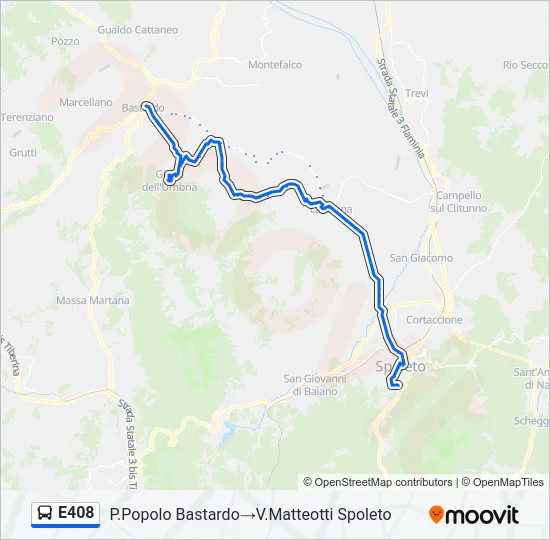 E408 Bus Line Map