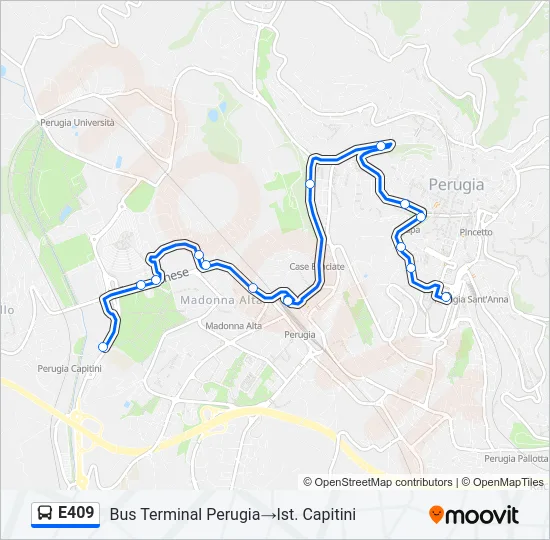 E409 Bus Line Map