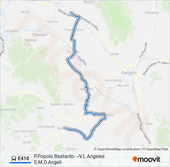 E410 Bus Line Map