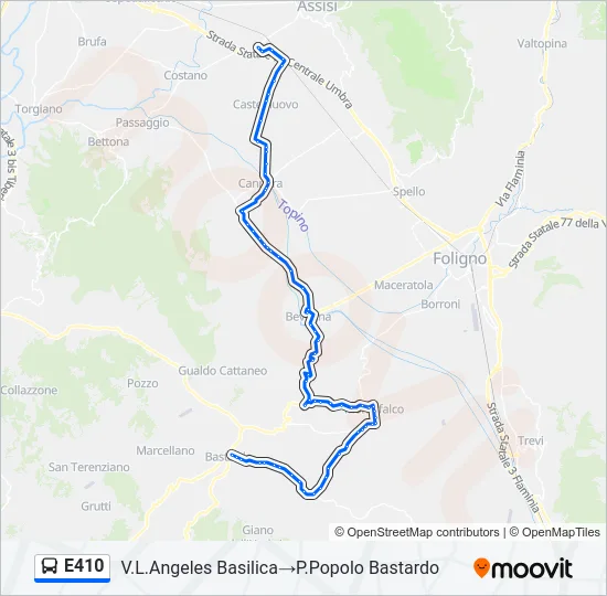 E410 Bus Line Map