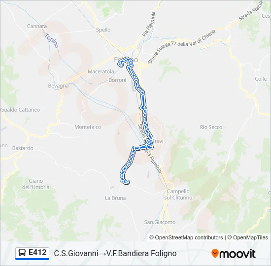 E412 Bus Line Map