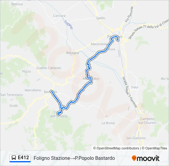 E412 Bus Line Map