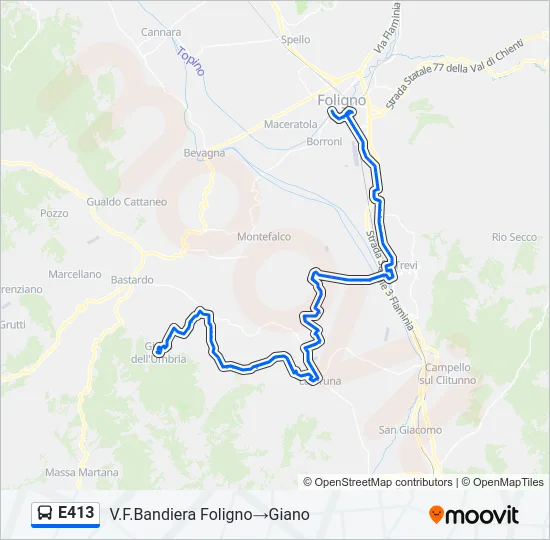 E413 Bus Line Map