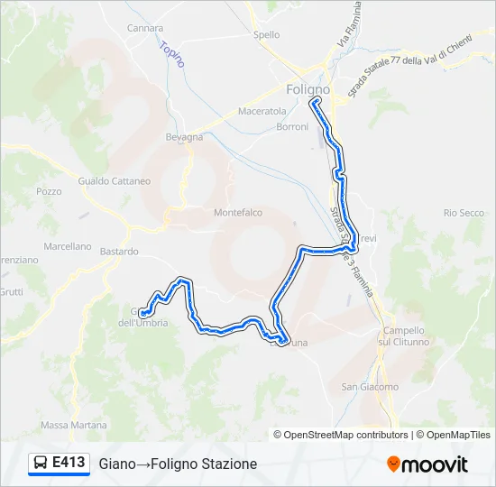 E413 Bus Line Map