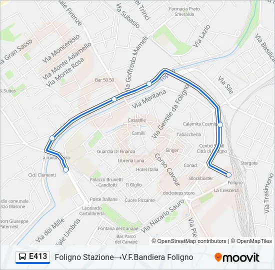 E413 Bus Line Map