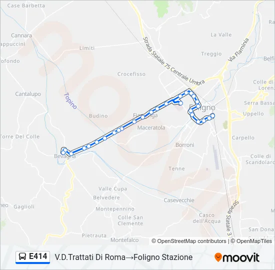 E414 Bus Line Map