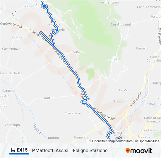 E415 Bus Line Map