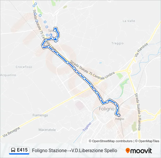 E415 Bus Line Map