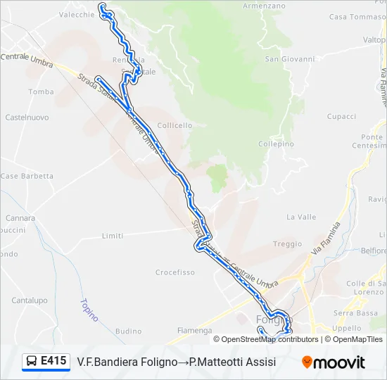 E415 Bus Line Map