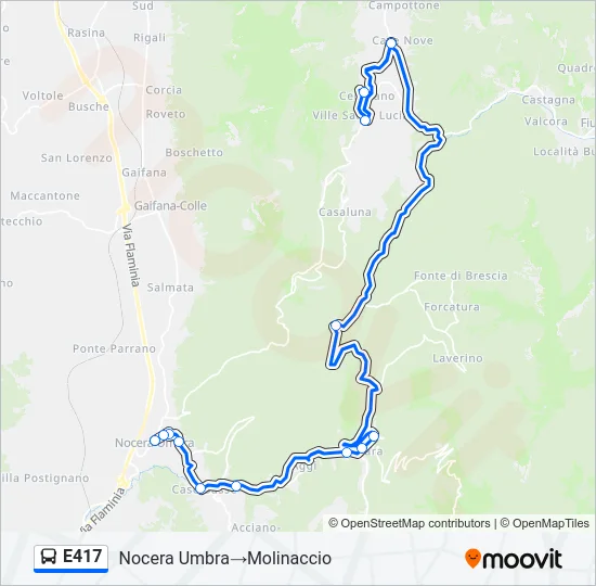 E417 Bus Line Map