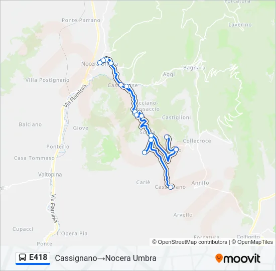 E418 Bus Line Map