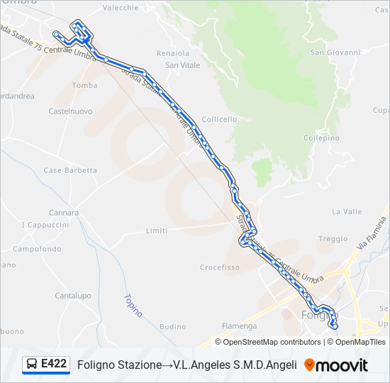 E422 bus Line Map