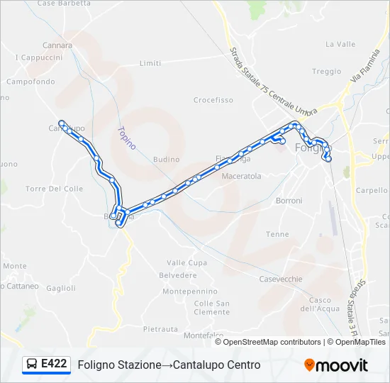E422 Bus Line Map