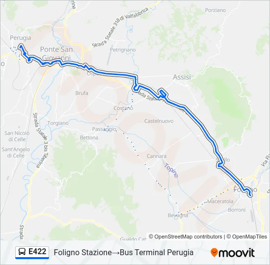 E422 Bus Line Map