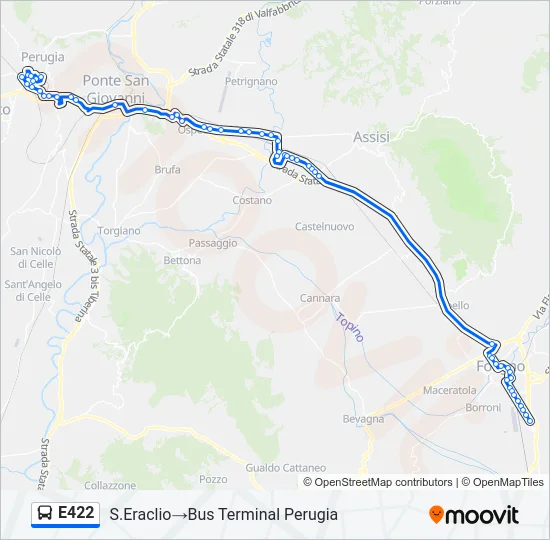 E422 Bus Line Map