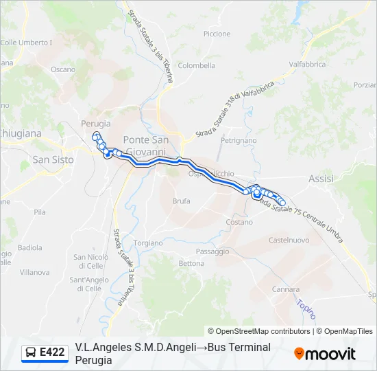 E422 Bus Line Map