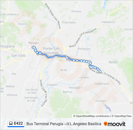 E422 Bus Line Map