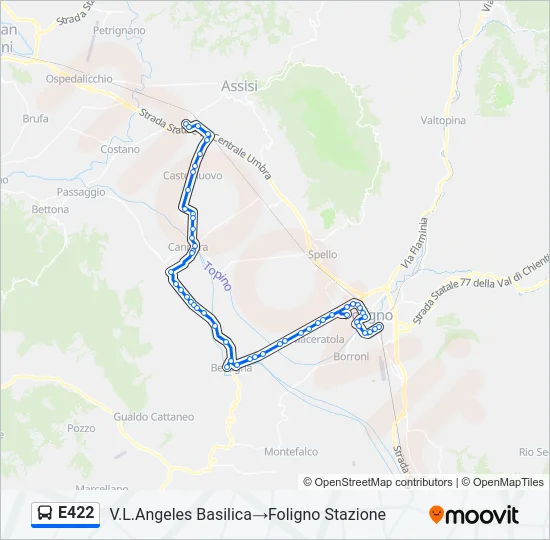 E422 Bus Line Map