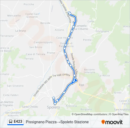 E423 Bus Line Map