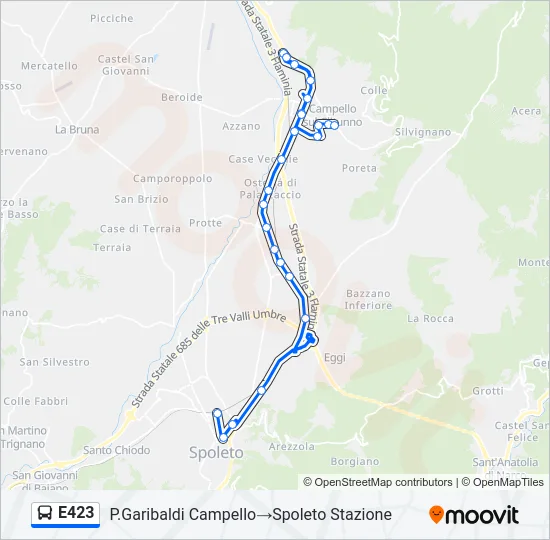 E423 Bus Line Map