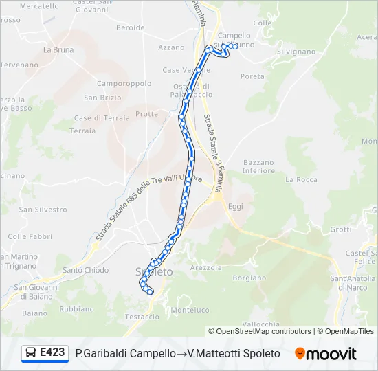 E423 Bus Line Map