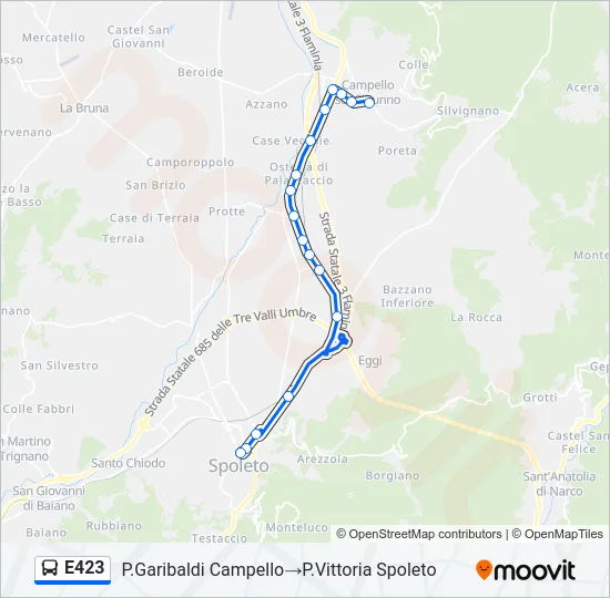 E423 Bus Line Map