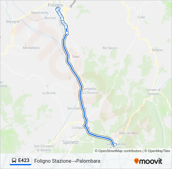 E423 Bus Line Map