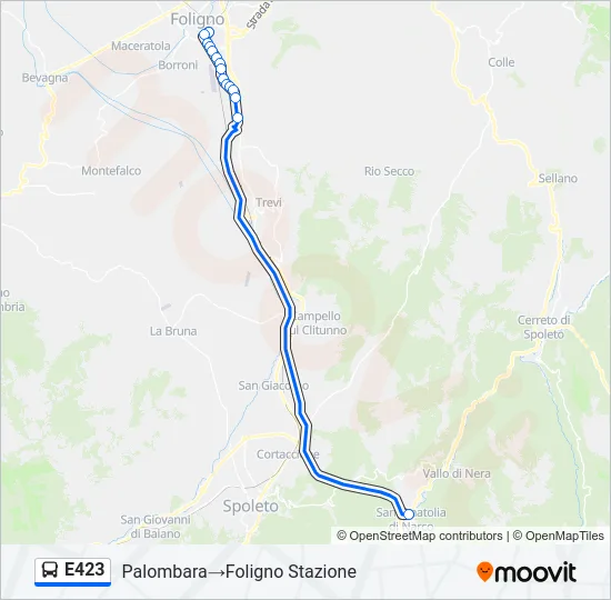 E423 Bus Line Map