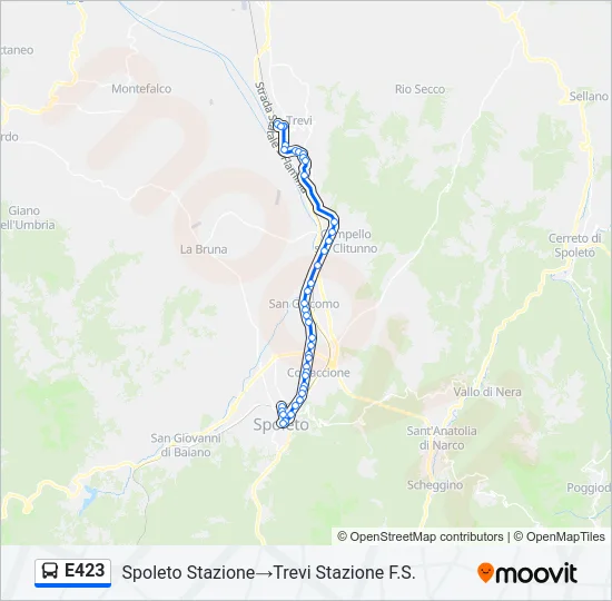 E423 Bus Line Map