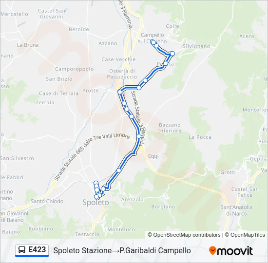 E423 Bus Line Map